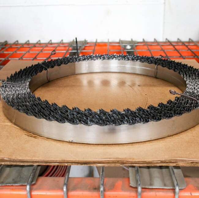 Original KASCO sawmill blades from Industrial Bandsaw Services in Mississauga, Ontario.
